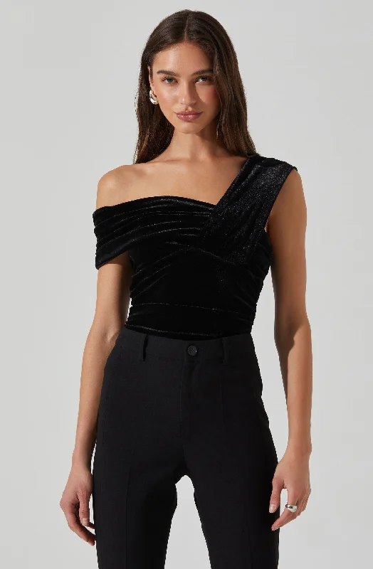 Nera Velvet Off Shoulder Bodysuit