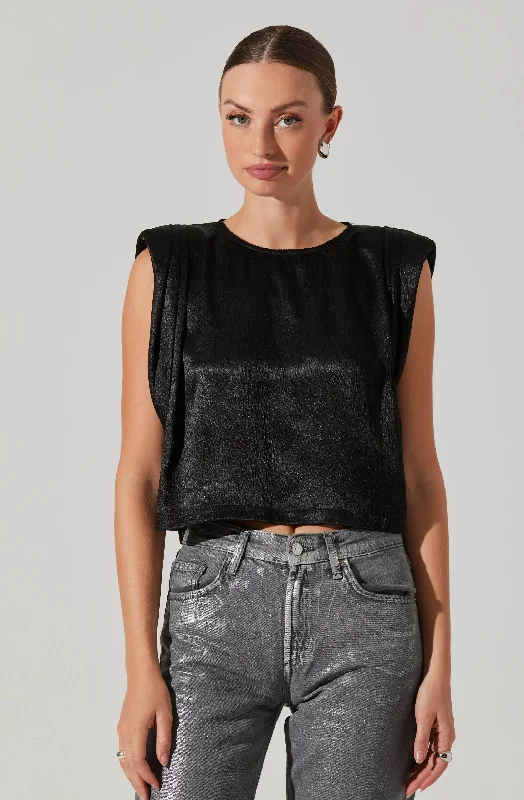 Isola Boxy Shoulder Pad Top