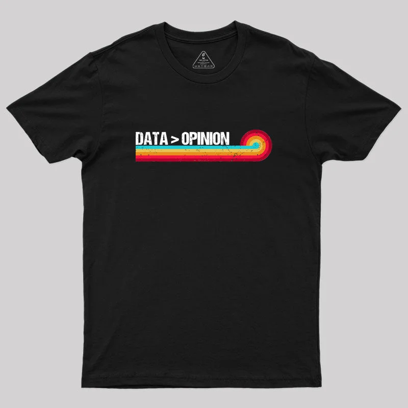 Retro Stripes Funny Data > Opinion Geek T-Shirt