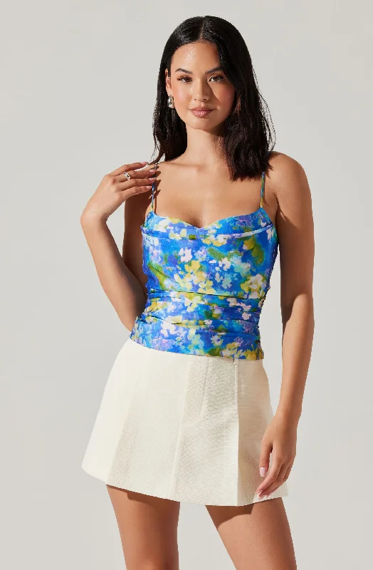 Azura Satin Floral Top