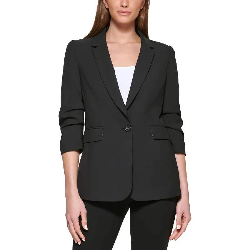 DKNY Womens Petites Madison Suit Separate Office One-Button Blazer