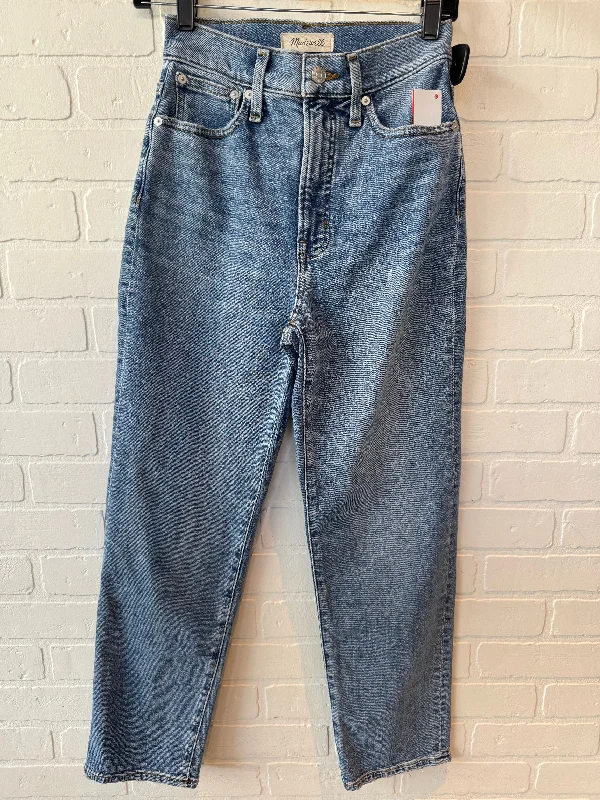 Jeans Straight By Madewell In Blue Denim, Size: 0