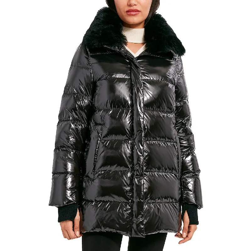 Dawn Levy Womens Shimmer Heavy Puffer Jacket