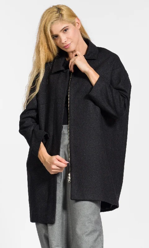 Straight Cashmere Short Coat