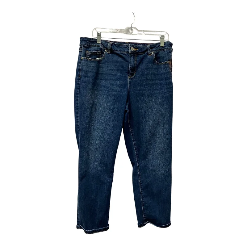 Jeans Cropped By Liz Claiborne In Blue, Size:12