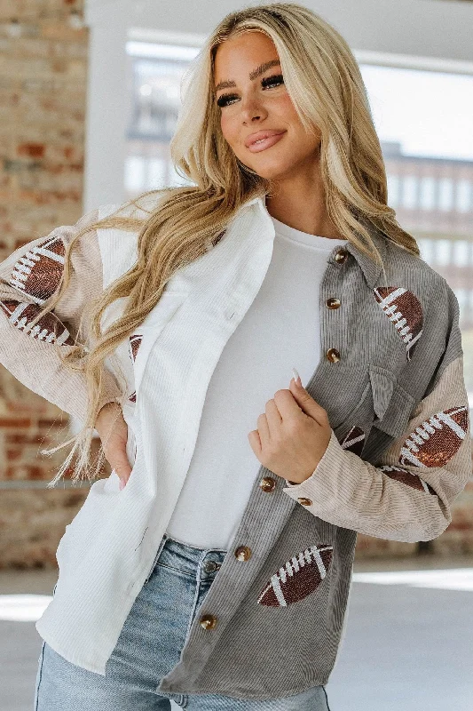 Matt Sequin Football Corduroy Shacket | PRE ORDER