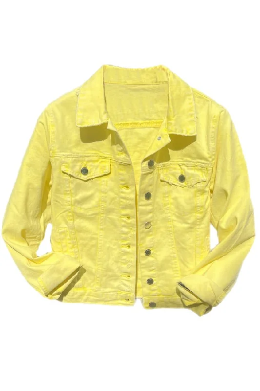 Bright Yellow Washed Jacket