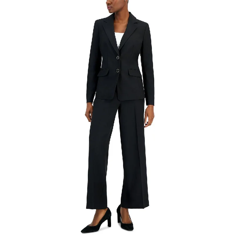 Nipon Boutique Womens Solid  Two-Button Blazer