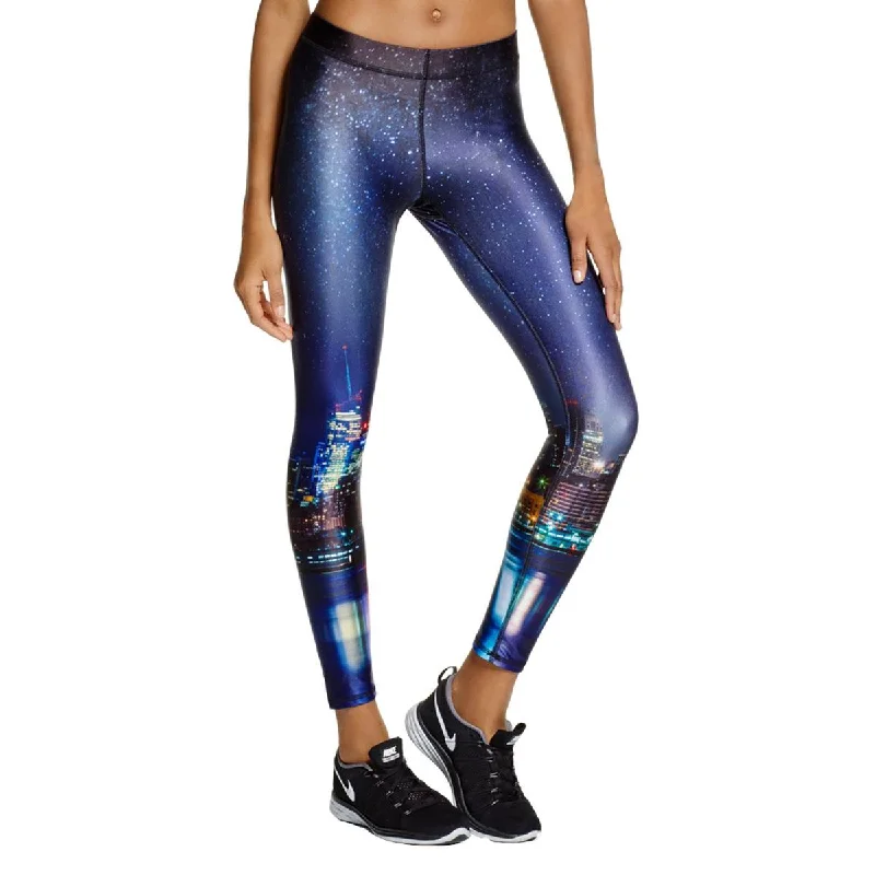 Terez Women's Printed Moisture Wicking Activewear Fitness Performance Leggings