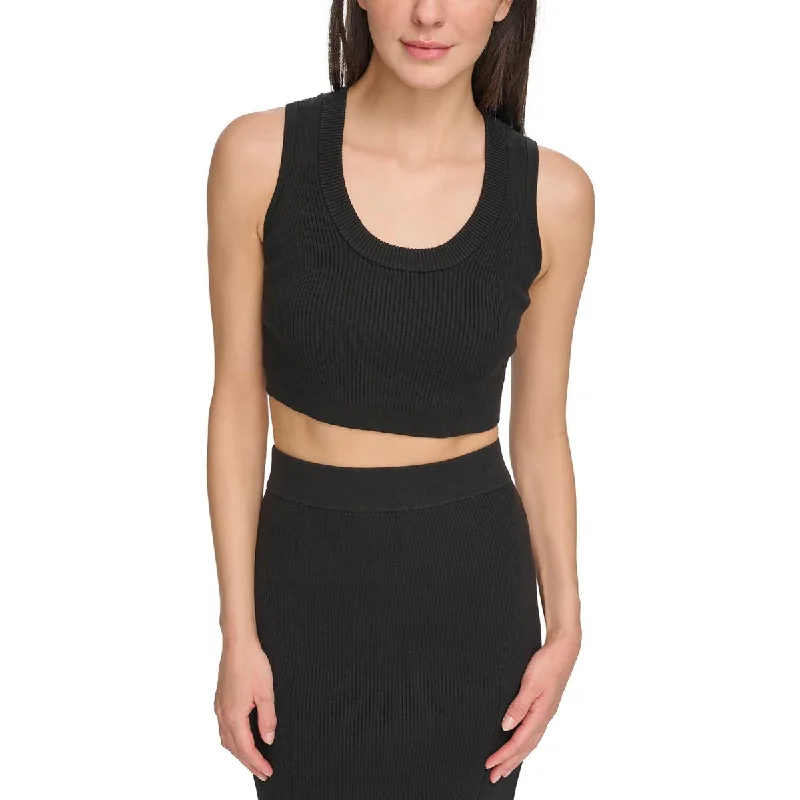 DKNY Womens Gym Fitness Crop Top