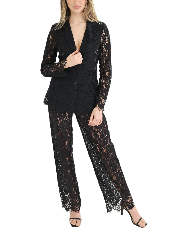 Lace Blazer & Pants Set- 2 Pc Set