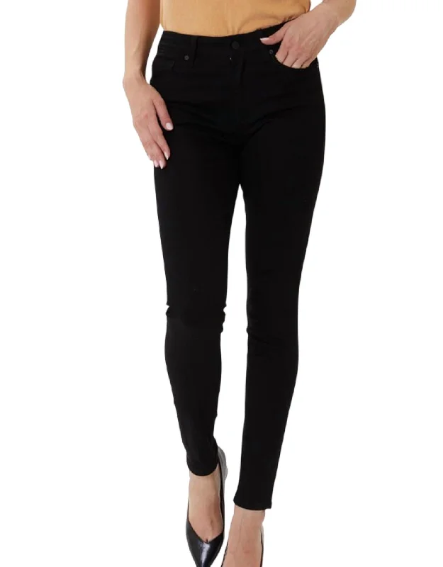 High Rise Basic Ankle Skinny Jean In Black