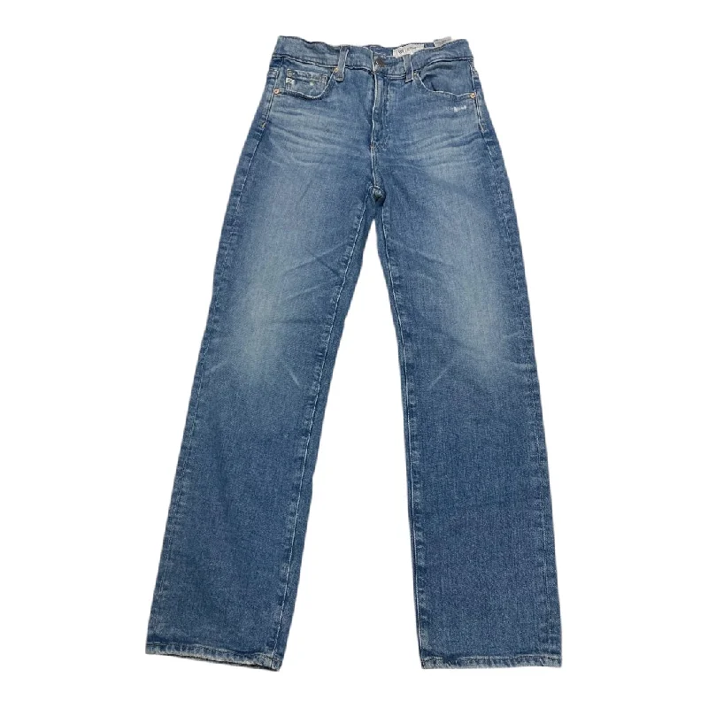 Jeans Straight By Adriano Goldschmied In Blue Denim, Size:2