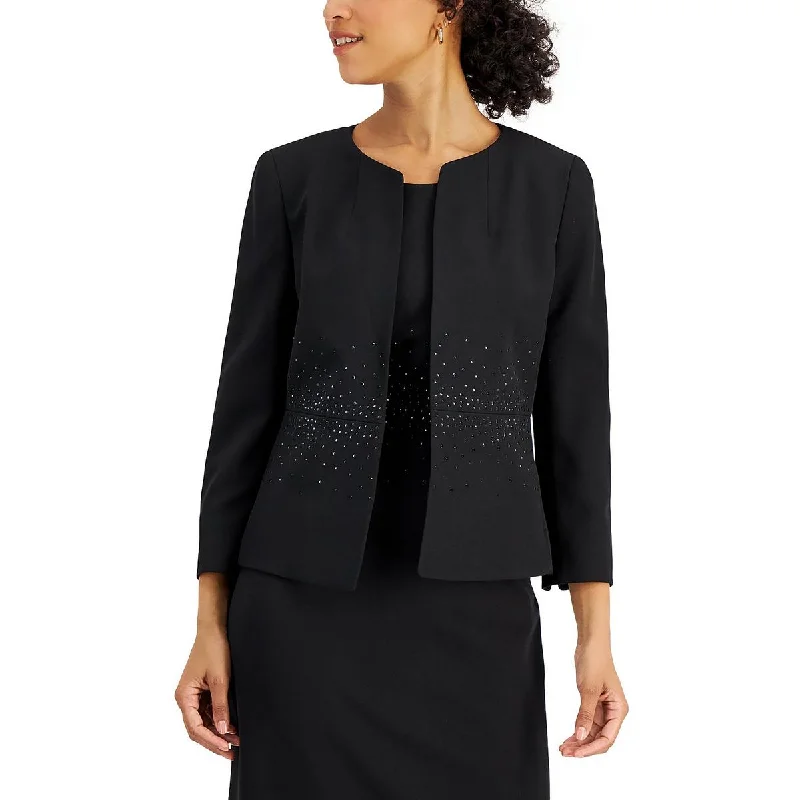 Kasper Womens Suit Separate Office Wear Open-Front Blazer