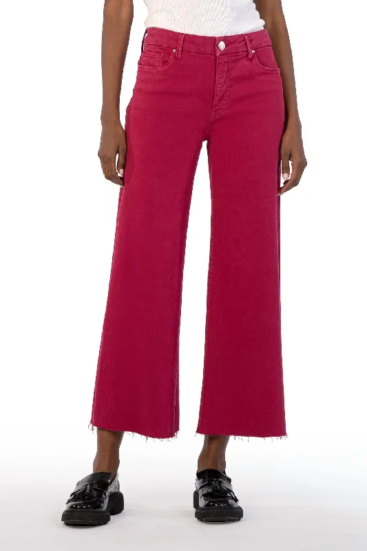 Meg High Rise Wide Leg Jean In Dragon Fruit