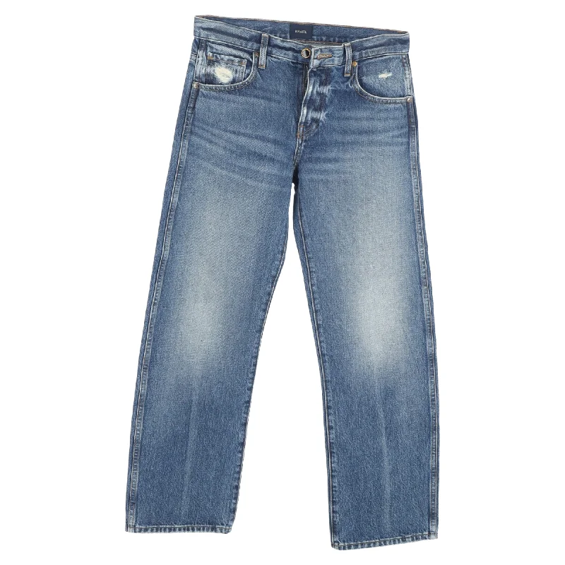 Khaite Kerrie Straight-Leg Jeans in Light Blue Cotton