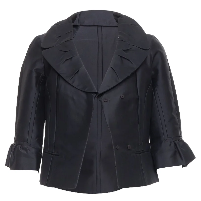 Louis Vuitton Marc Jacobs silk pleated collar crop jacket