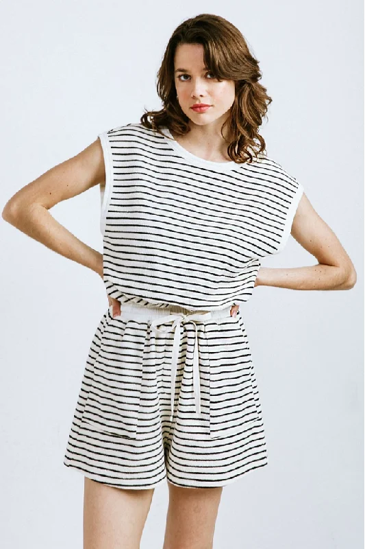 Layla Sleeveless Stripe Romper