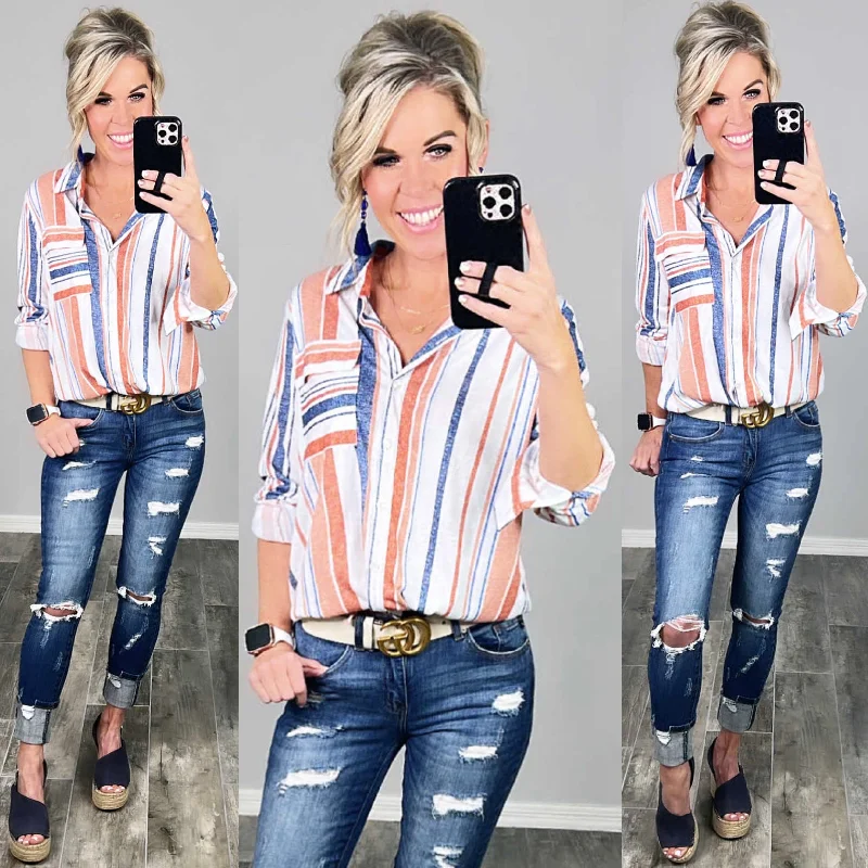 Keep It Coastal Striped Top