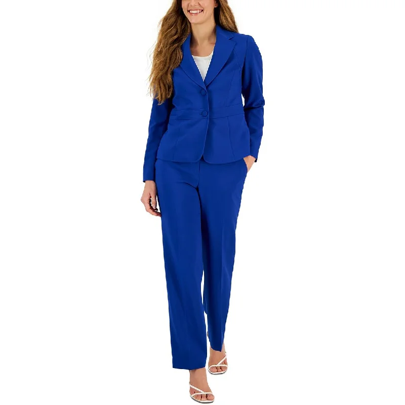 Le Suit Womens Solid  Two-Button Blazer