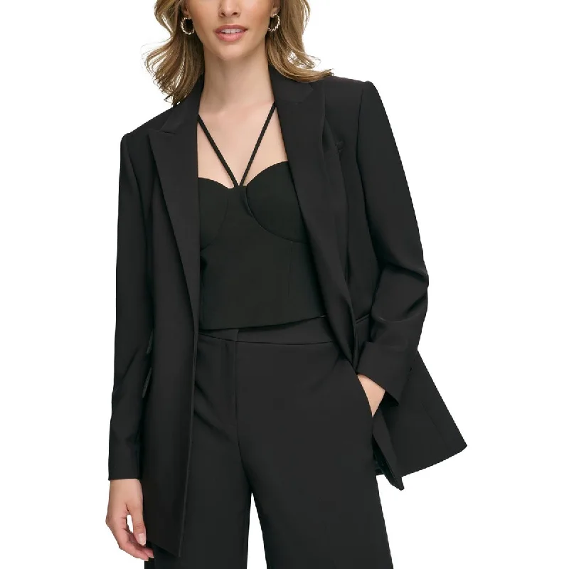 Calvin Klein Womens Pocket` Business Open-Front Blazer