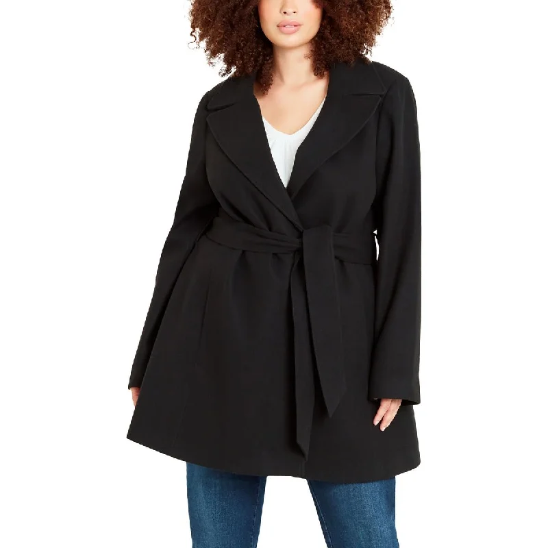 Evans Womens Belted Midi Wrap Coat