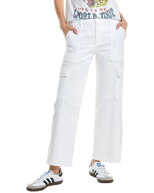 HUDSON Jeans Rosalie White High-Rise Wide Leg Cargo Jean