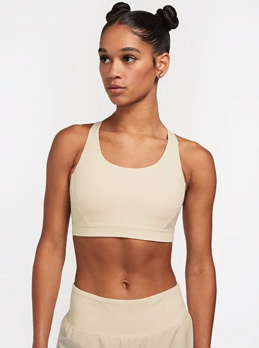 ALRN Mid Support Crossback Bra - White Sand