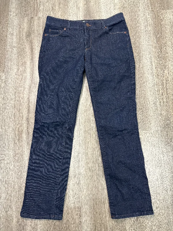 Jeans Straight By Loft In Blue Denim, Size: 6