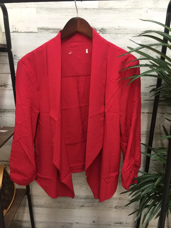 Last Chance Size 2XL | Red Waterfall Front Blazer