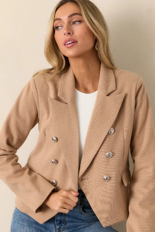 Chasing Stars Tan Ponte Blazer