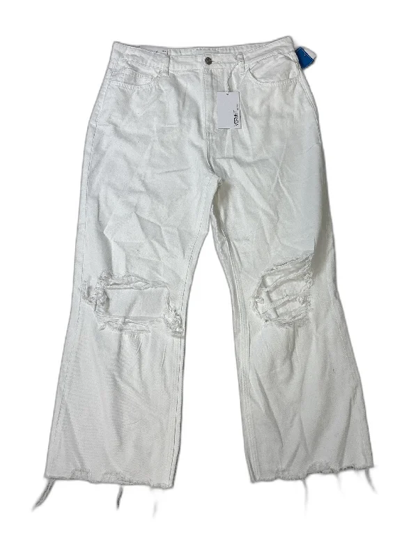 Jeans Straight By Vervet In White, Size: 12