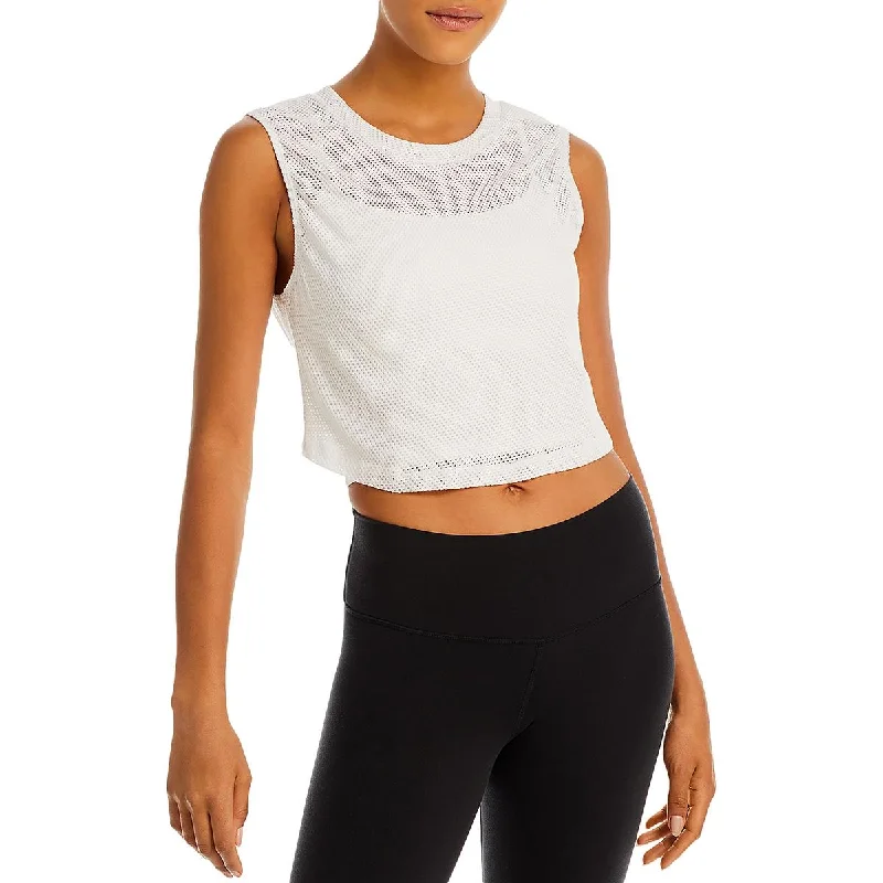 Year of Ours Womens Mesh Muscle Crop Top