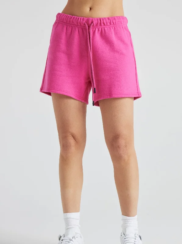 Electric Fleece Gym Shorts - Pink Yarrow