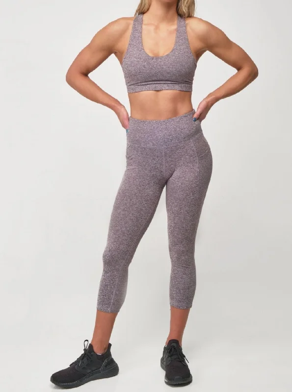 Capri Legging - Shark Heather