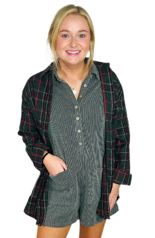 Grey Plaid Shirt