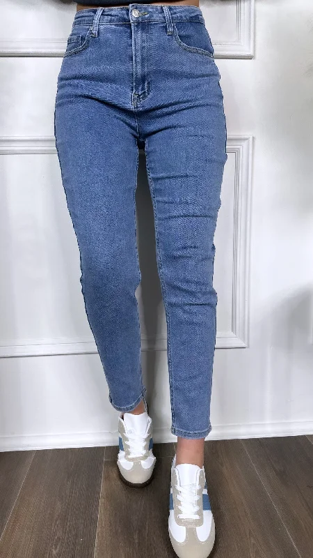 Allison Blue Mom Fit Jeans