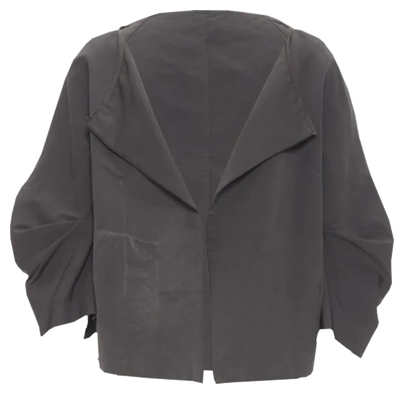 Marni polyester open pinched sleeve rounded jacket