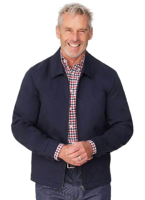 CASTLEMAINE CASUAL ZIP JACKET - NAVY