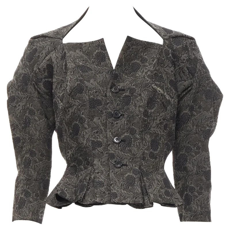 Junya Watanabe floral lace jacquard transformable jacket