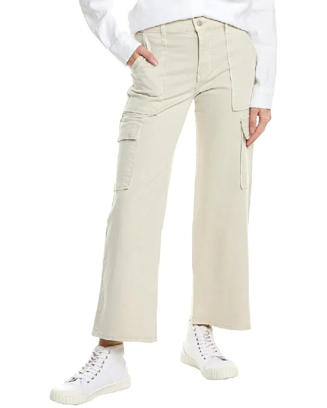 HUDSON Jeans Rosalie Cement High-Rise Wide Leg Cargo Jean