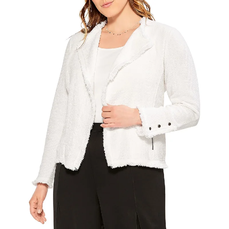 Nic + Zoe Womens Knit Long Sleeves Open-Front Blazer