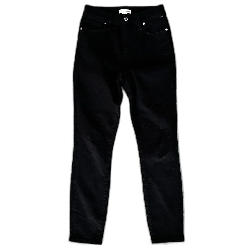 Jeans Skinny By Good American In Black Denim, Size: 0