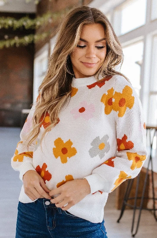 Laura Flower Knit Sweater