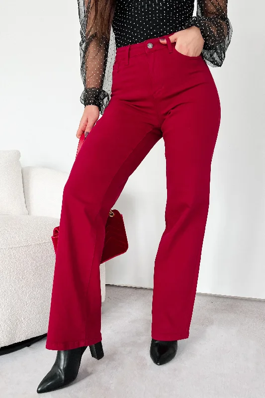 Rinna Heart Shaped Pockets Judy Blue Jeans (Scarlet)