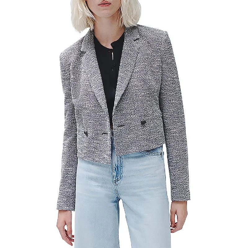 Rag & Bone Womens Josie Italian Tweed Suit Separate Double-Breasted Blazer